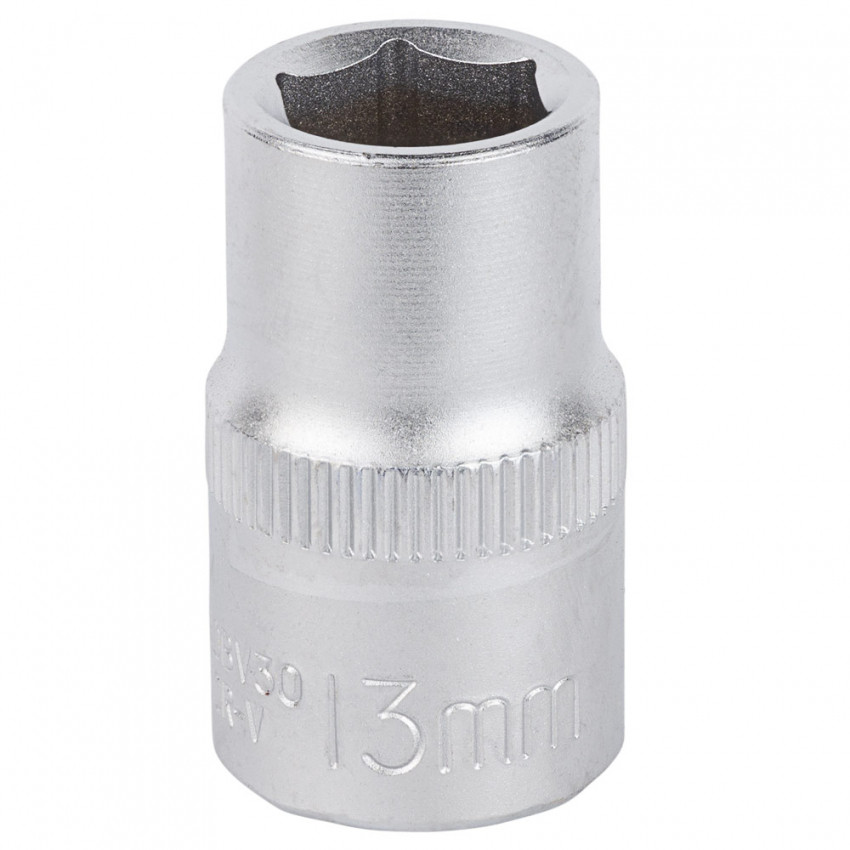 Насадка шестигранна коротка 1/2" 13мм CrV mid Sigma (6071131)-6071131