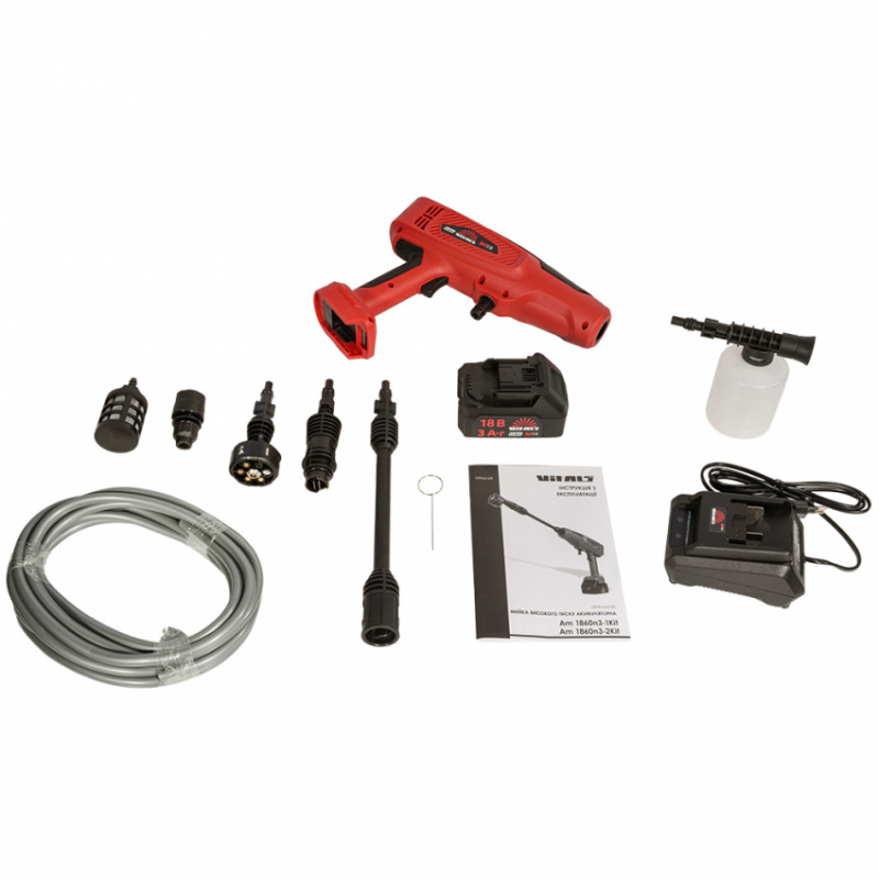 Мийка високого тиску акумуляторна Vitals Master Am 1860n3-1Kit-243497