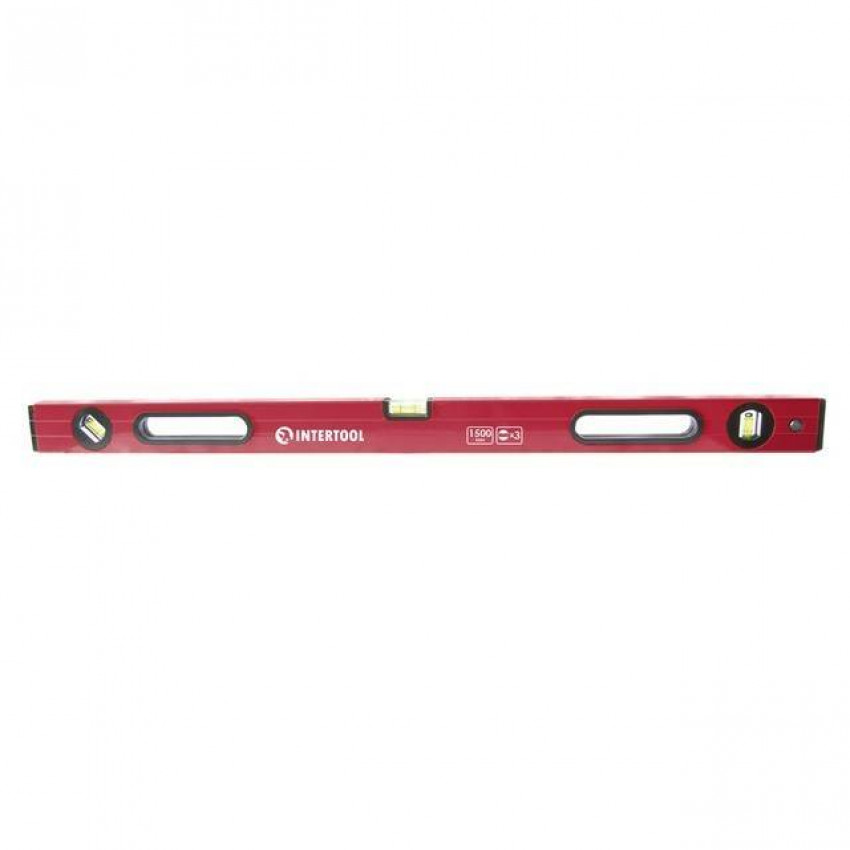Рівень 1500 мм, 3 вічка INTERTOOL MT-1115-MT-1115