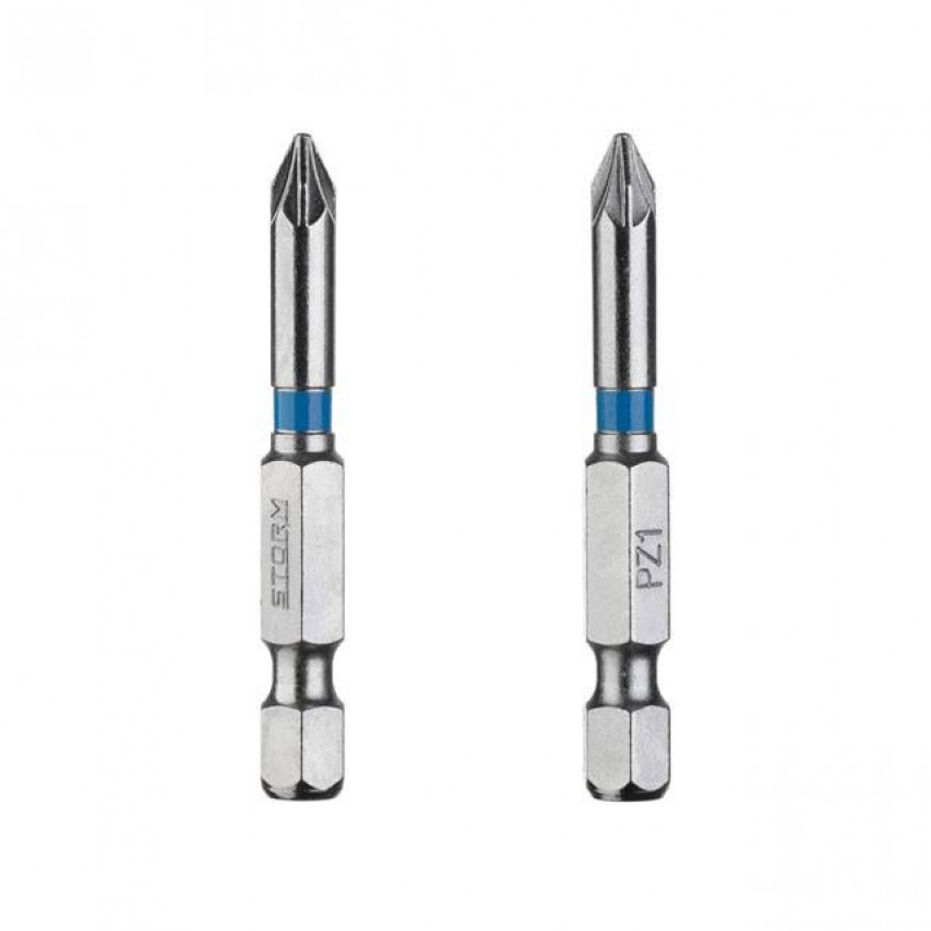 Комплект викруткових насадок PZ1 1/4" * 50 мм, S2, уп. 2 од., STORM INTERTOOL VT-0214-VT-0214