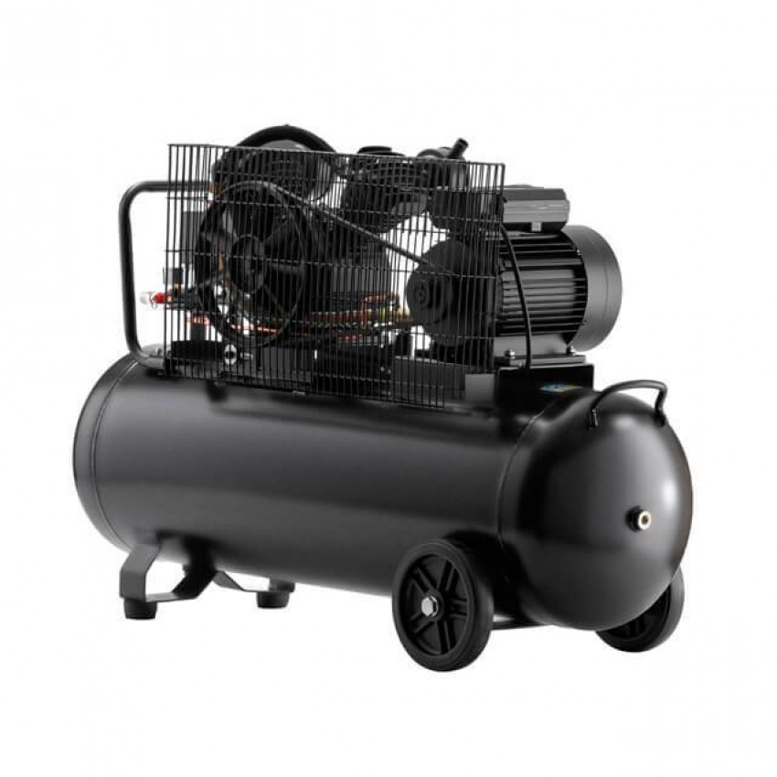 Компресор 100л, 3 кВт, 220 В, 10 aтм, 500 л/хв. 2 циліндри INTERTOOL PT-0014-PT-0014