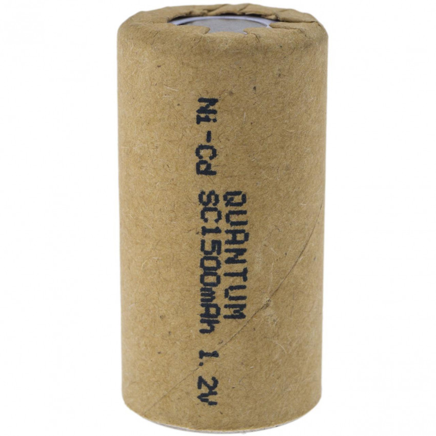 Акумулятор Ni-Cd технічний Quantum 1500mAh 1.2V SC Flat, 1шт/уп-NiCd-SC1500
