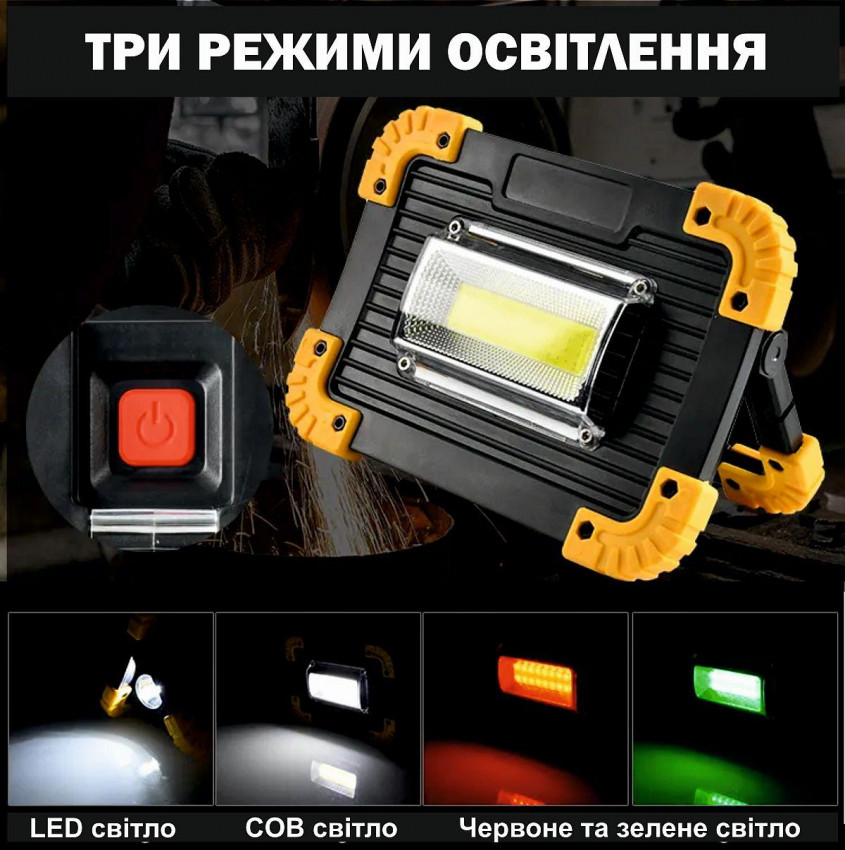 Ліхтар worklight FL2031 LED+COB з USB з функцією Power Bank-FL2031