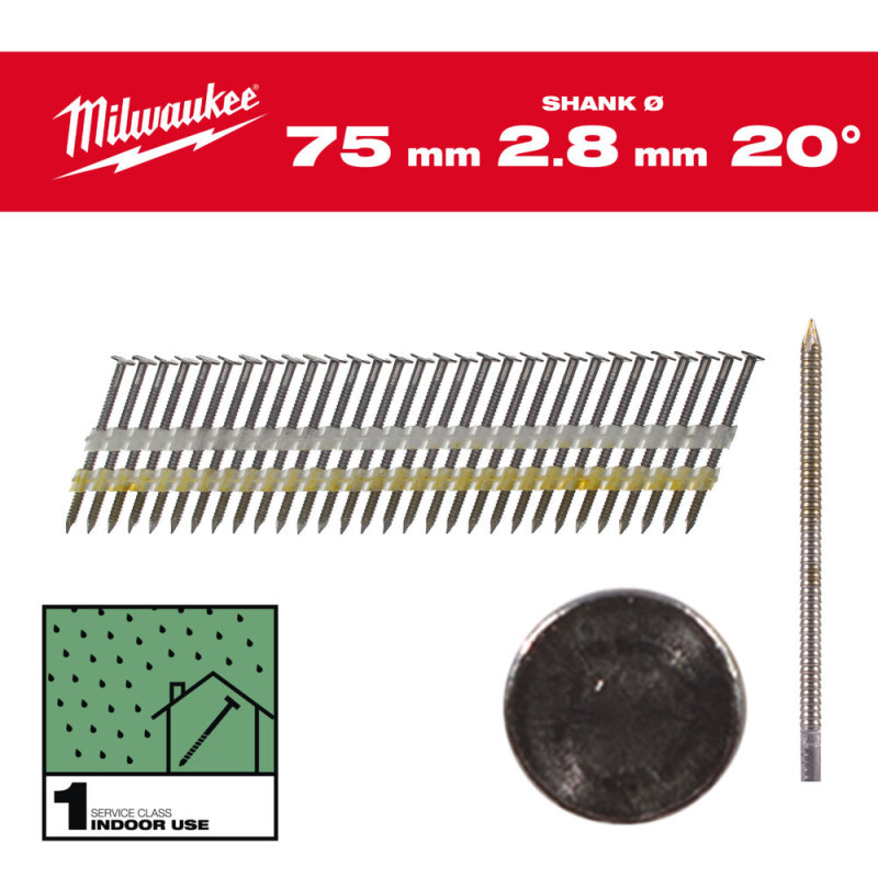 Набір цвяхів для нейлера 15G/20°/64мм (2000 шт) MILWAUKEE-4932492588