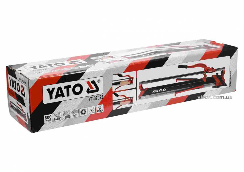 Плиткоріз ручний з лазером YATO 800 мм Ø22 x 6 x 6 мм-YT-37022
