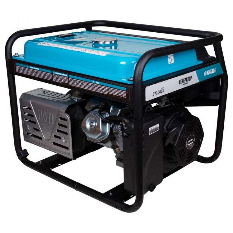 Набір генератор 5.0/5.5кВт 4-х тактний ручний запуск + Компресор двоциліндровий ремінний 2.5кВт 335л/хв 10бар 50л SIGMA (57104612)-57104612