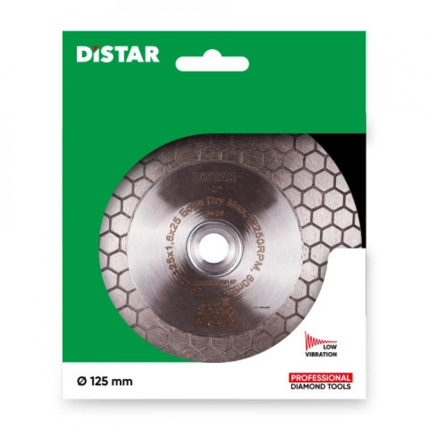 Круг алмазний вiдрiзний 1A1R 125x1,6/1,2x25x22,23/M14F Edge Dry-11117546010