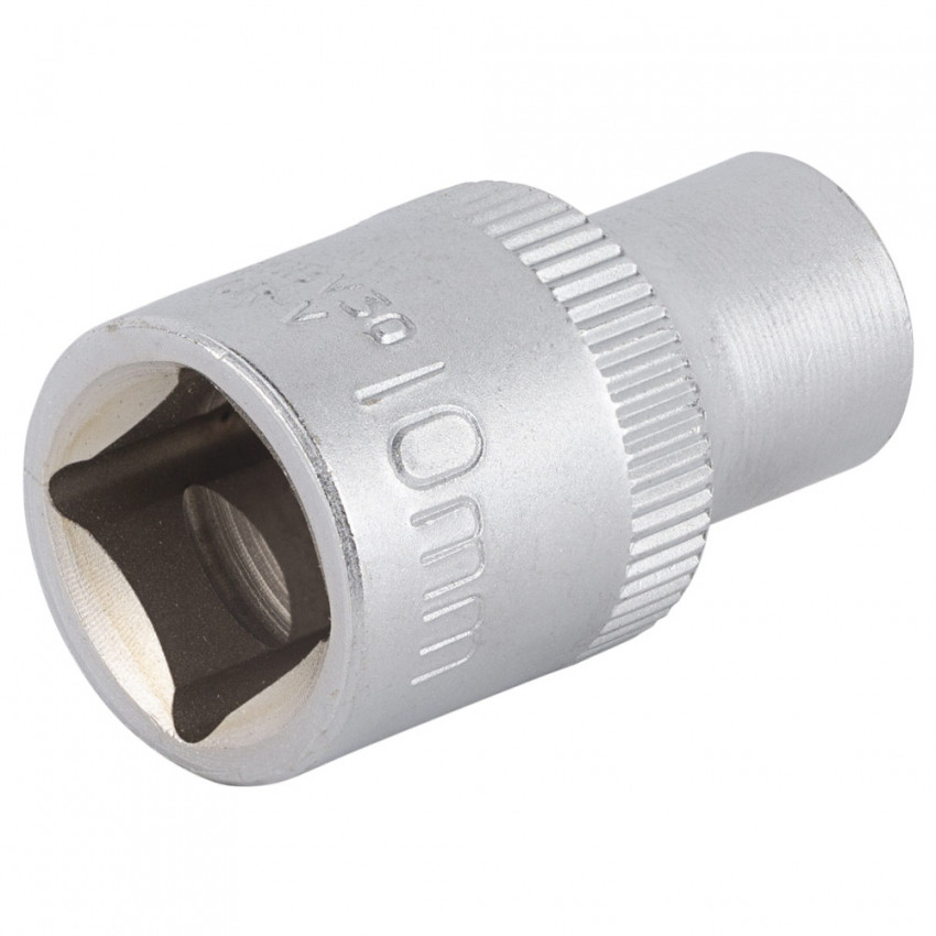 Насадка шестигранна коротка 1/2" 10мм CrV mid Sigma (6071101)-6071101