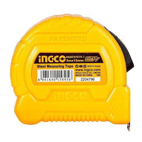 Рулетка, 5 м × 19 мм автостоп INGCO Super Select-HSMT27519-1
