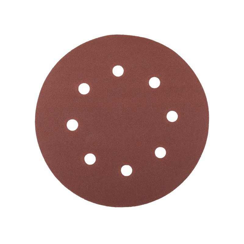 Коло шліфувальне на липучці MASTERTOOL з 8 отворами 180 мм зерно 150 5 шт 08-1815-H-08-1815-H