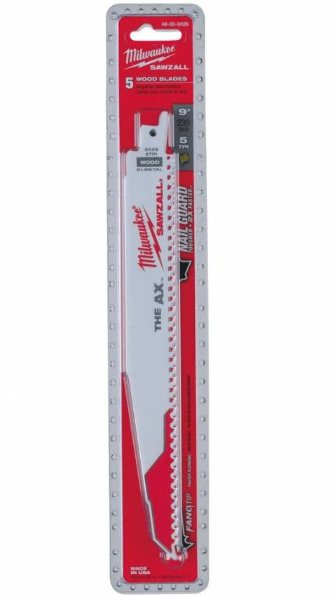 Полотно для шаб. пилки THE AX FANG TIP MILWAUKEE, 230х5мм, (5шт)-48005026