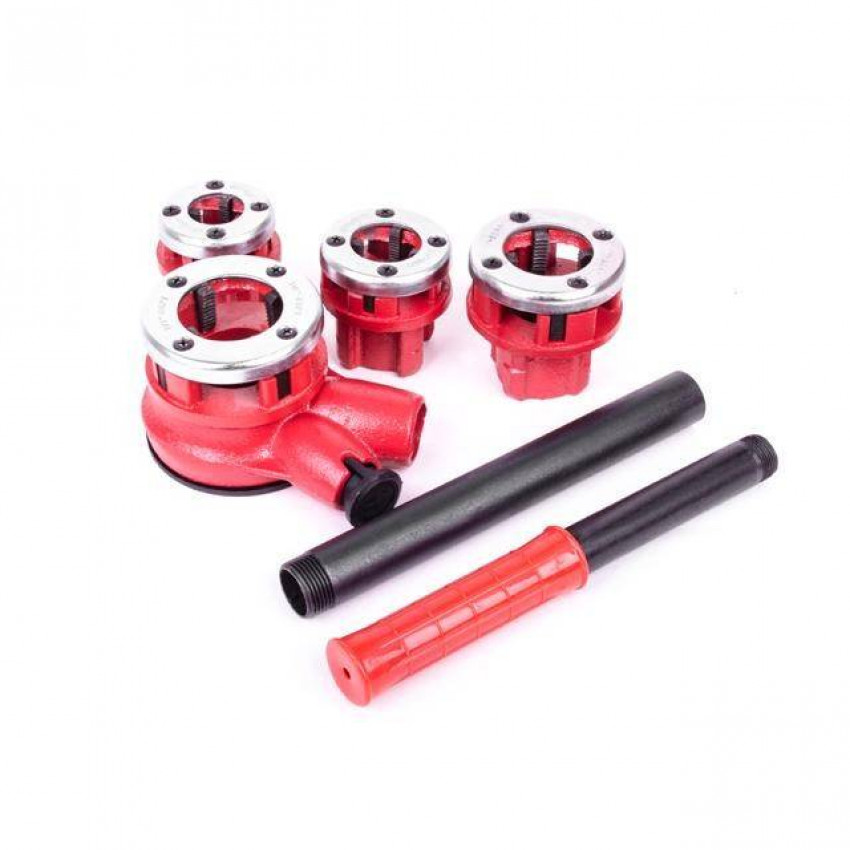 Набір плашок трубних 4 шт, для нарізання різьби: 1/2", 3/4", 1", 1 1/4" INTERTOOL SD-8004-SD-8004