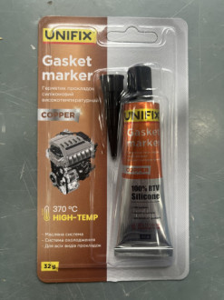 Герметик прокладок силіконовий високотемпературний мідний 32г UNIFIX-[articul]