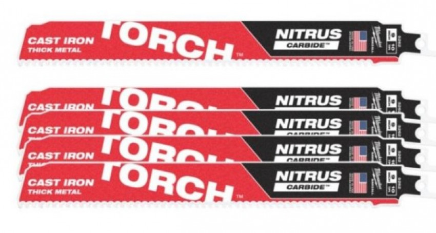 Полотно для шабельної пили TORCH CARBIDE NITRUS MILWAUKEE, 230/2,5 мм, (5шт), (метал)-48006552