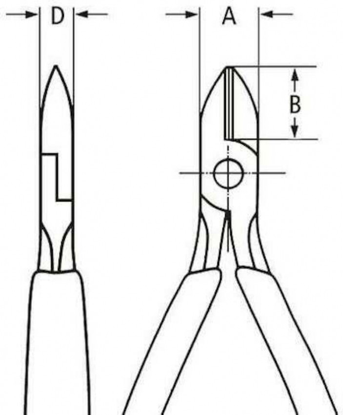 Кусачки бокові для електроніки KNIPEX 75 02 125 SB-75 02 125 SB