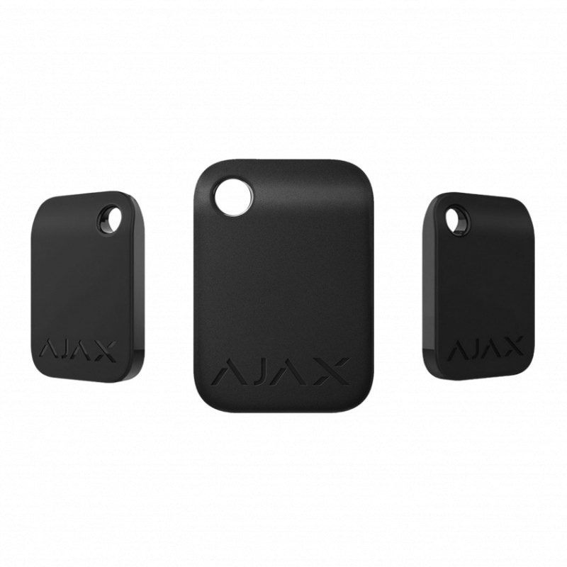 Захищений безконтактний брелок для клавіатури AJAX Tag - 3 шт. (black)-