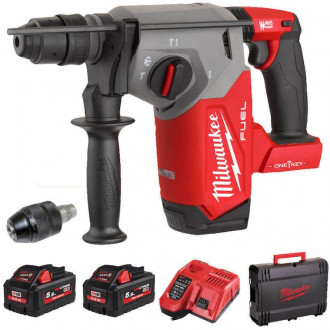 Перфоратор акумуляторний SDS-PLUS MILWAUKEE, M18 ONEFHX-552, 2,5Дж (зарядний пристрій М12-18 FC, 2 акумулятори М18 НВ5.5 5,5Аг,-[articul]