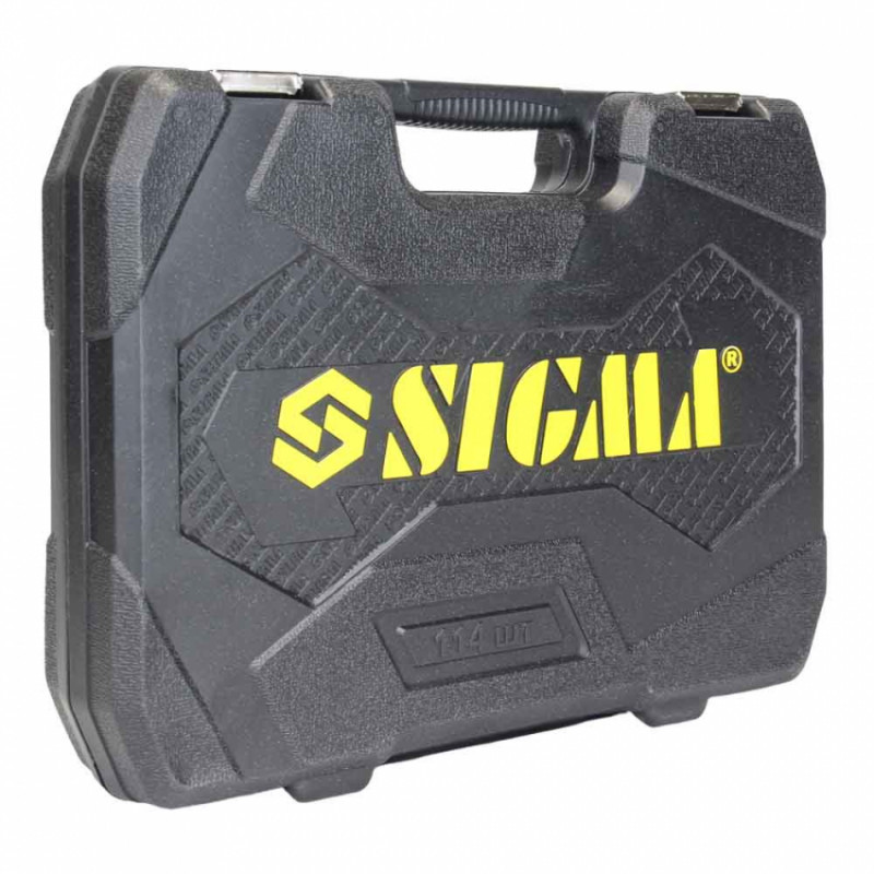Набір насадок торцевих та битий 1/4" 1/2" 114шт CrV SIGMA (6003781)-6003781