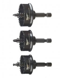 Набір коронок по металлу SHOCKWAVE MILWAUKEE (1/4'' Hex), діаметр22/29/35мм (3шт)-[articul]
