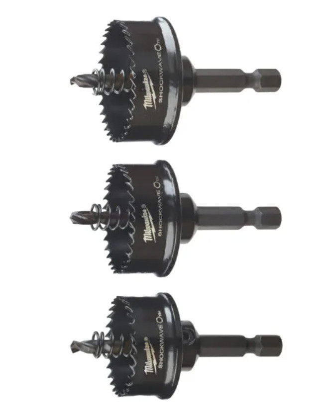 Набір коронок по металлу SHOCKWAVE MILWAUKEE (1/4'' Hex), діаметр22/29/35мм (3шт)-4932501139