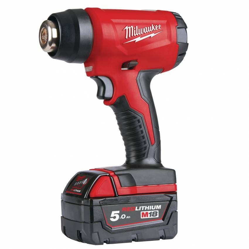 Термоповітря акумуляторна MILWAUKEE, M18 BHG-502C ( заряд.пристрій, 2 акум.Х 5Ач, сумка)-4933459772