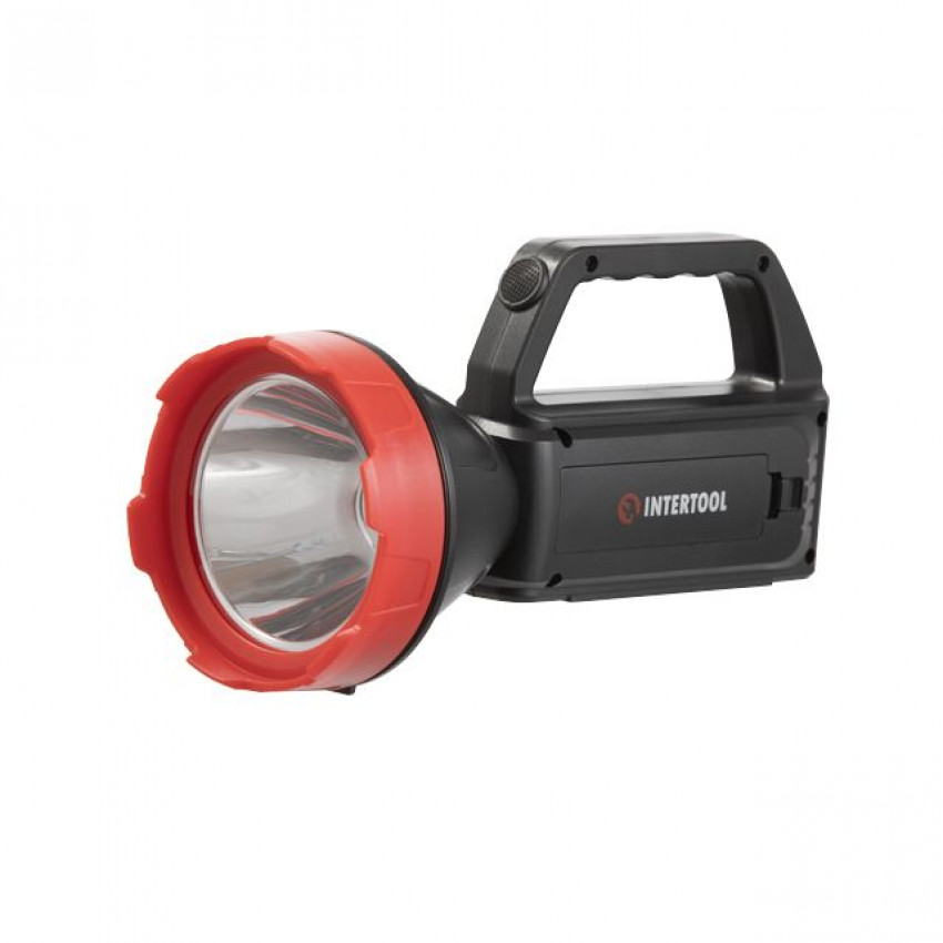 Ліхтар акумуляторний 1 LED + 1 COB, power bank, індикатор заряду, сонячна панель INTERTOOL LB-0107-LB-0107