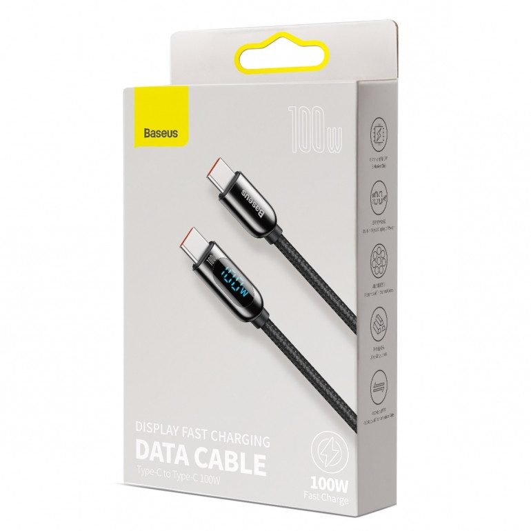 Кабель Baseus Display Fast Type-C to Type-C 100W 2M Чорний (CATSK-C01)-