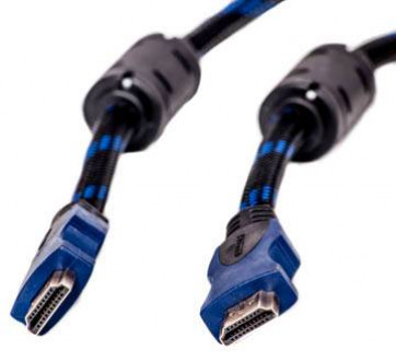 Відео кабель PowerPlant HDMI - HDMI, 20м, позолочені конектори, 1.4V, Nylon, Double ferrites-[articul]