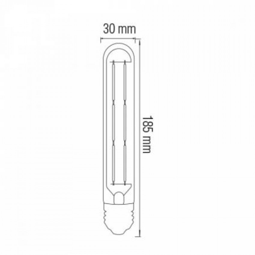 Світлодіодна лампа Filament RUSTIC TUBE-6 6W E27 2200К-001-033-0006-010