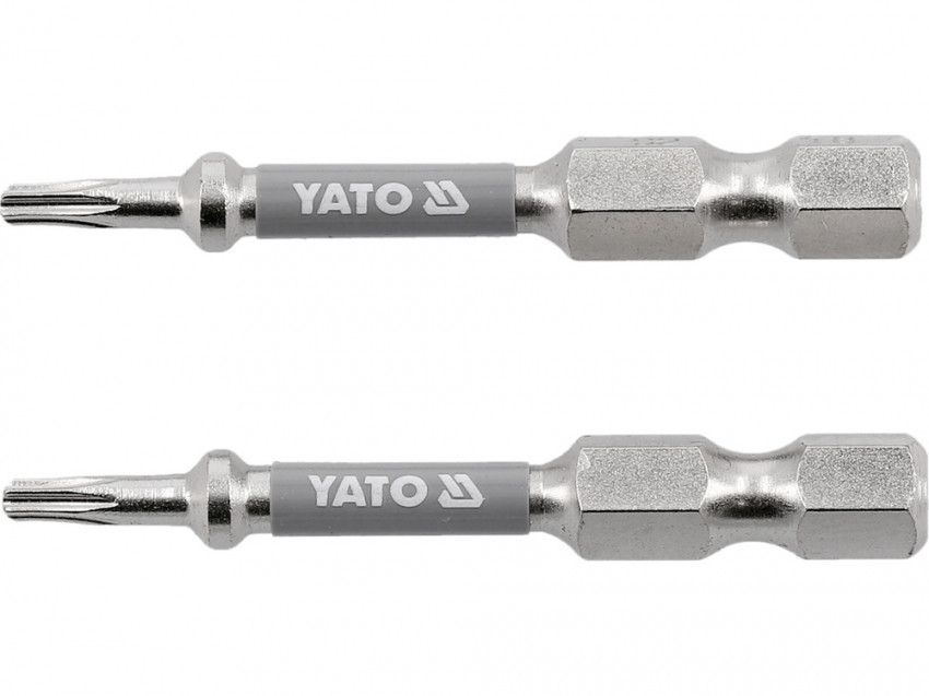 Насадка викруткова YATO; "TORX" T8 х 50 мм. шпиндель 6-гран- 1/4", покрита нікелем, 2 шт.[10]-YT-78030