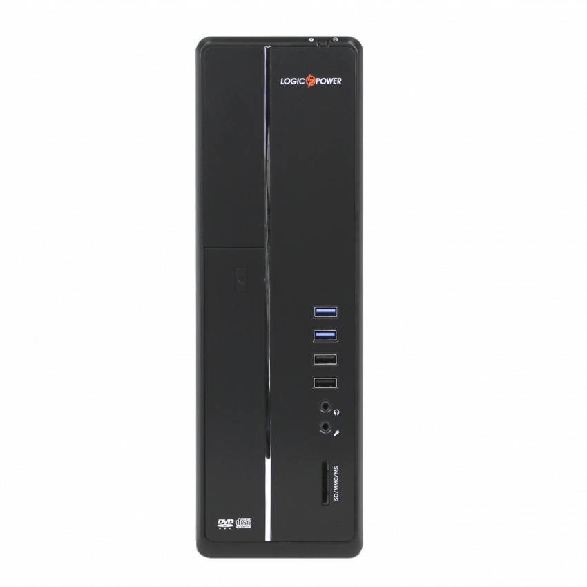 Корпус LP S602 BS 400W Slim 2хUSB 2.0-