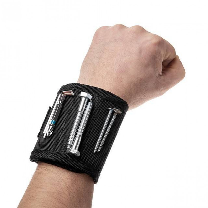 Браслет магнітний будівельний, 360×90 мм, 10 магнітів, нейлон 1680D INTERTOOL SP-1002-SP-1002