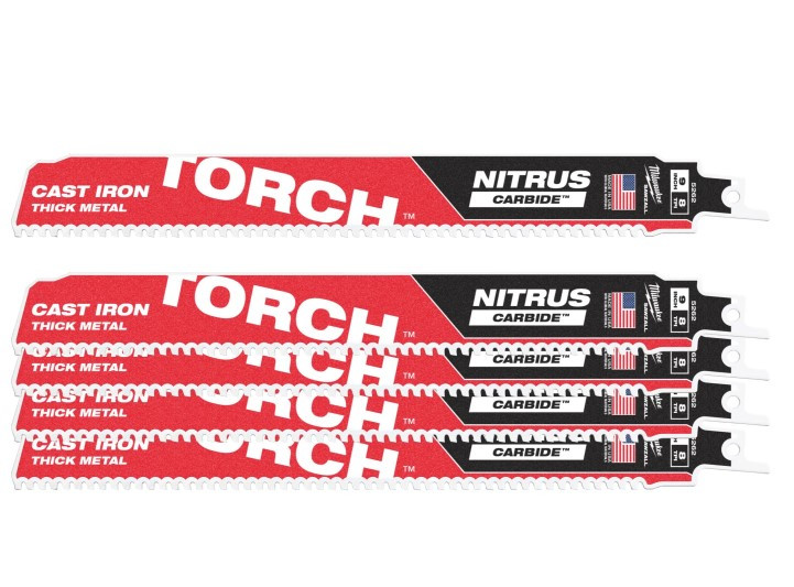 Полотно для шабельних пил TORCH CARBIDE NITRUS MILWAUKEE, 230х3,1мм, (5шт), (метал)-48475562