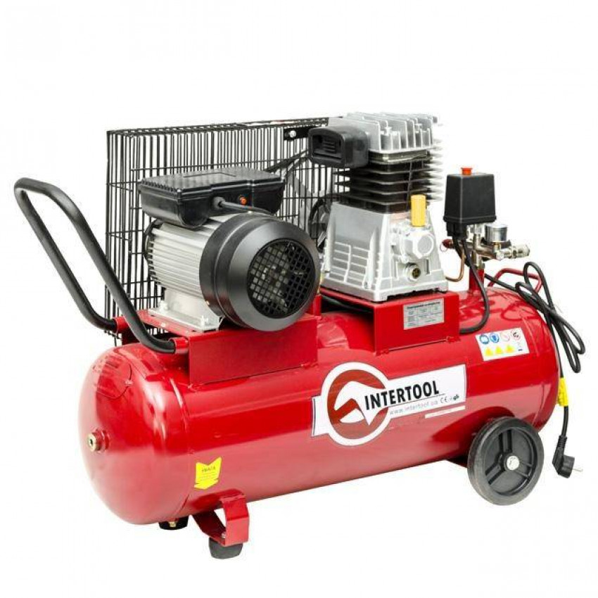 Компресор 50л, 1.8 кВт, 220 В, 10 aтм, 250 л/хв. INTERTOOL PT-0011-PT-0011