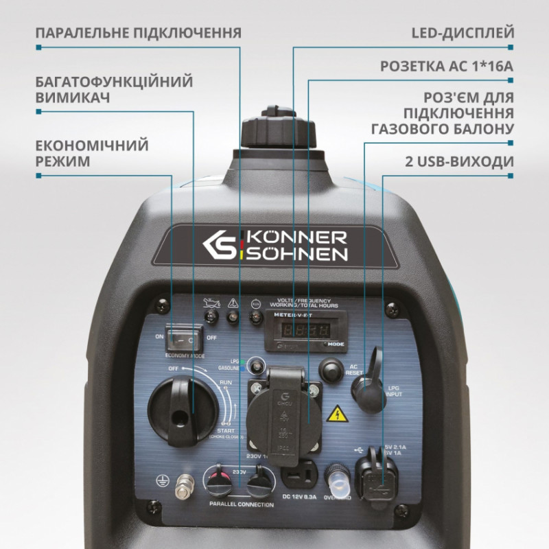 Інверторний газобензиновий генератор KS 2100iG S-KS 2100iG S