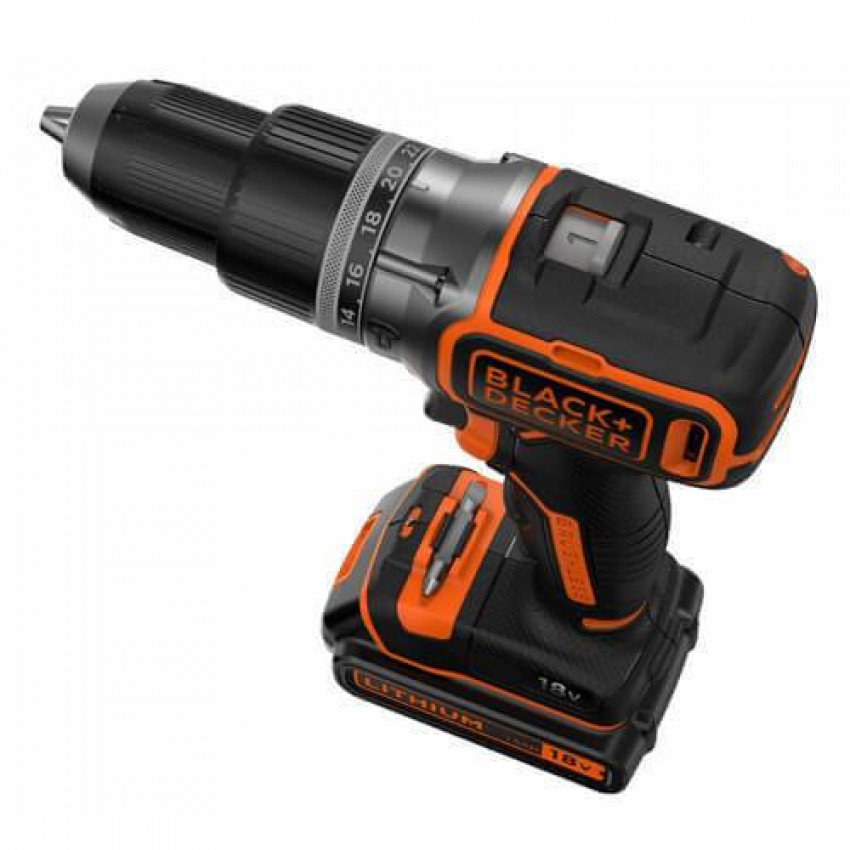 Дриль-шуруповерт акумуляторна безщіткова ударна BLACK DECKER BL188KB-BL188KB