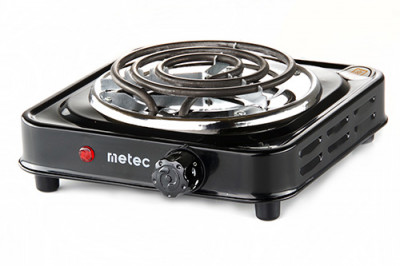 Плита електрична настільна спіральна ES-01SSB, 1000Вт Metec-[articul]