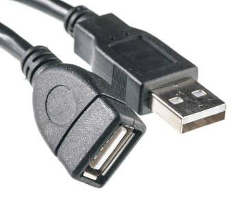 Кабель PowerPlant USB 2.0 AF – AM, 5м, One ferrite-KD00AS1212