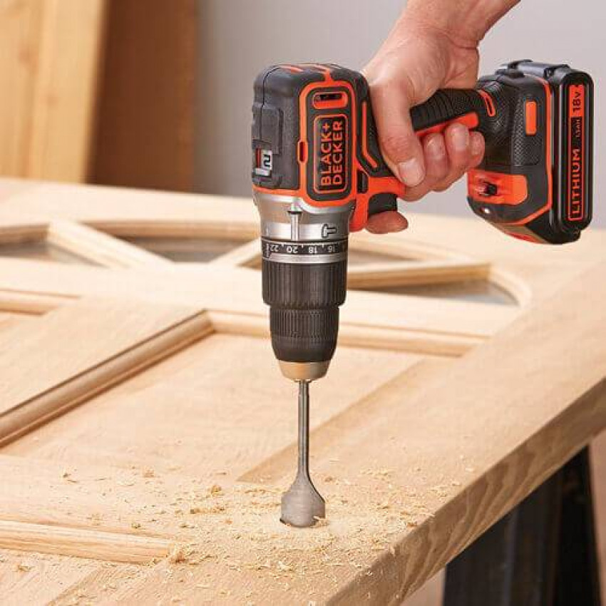 Дриль-шуруповерт акумуляторна безщіткова ударна BLACK DECKER BL188KB-BL188KB