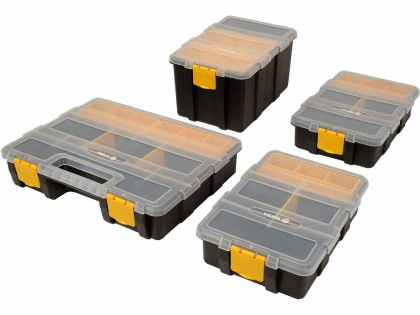 Органайзери в наборі 4 од. VOREL: 2- 22x 15.5x 6 см, 1- 22x 15.5x 12 см, 1- 22x 29x 6 см [8]-78788