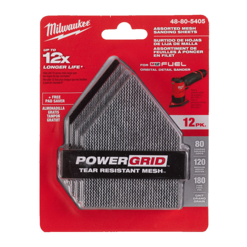 Набор шлиф. бумаги 67х92 (Зерно 4х80, 4х120, 4х180) + подложка (1 шт), исключительно для M12 FDSS-48805405