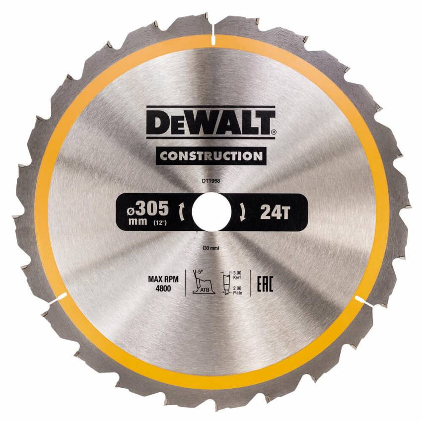 Диск пильний DeWALT DT1958-DT1958