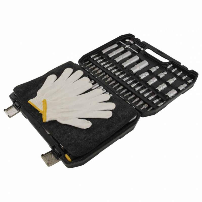 Набір насадок торцевих та біт 1/4", 1/2" 108шт CrV mid Sigma (6003771)-6003771