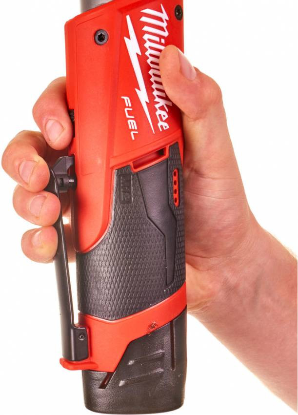 Гайкокрут кутовий акумуляторний 1/4" MILWAUKEE, M12 FIR14-201B, 54Нм, (зарядний пристрій, 1 акум.Х 2Ач, сумка)-4933459796
