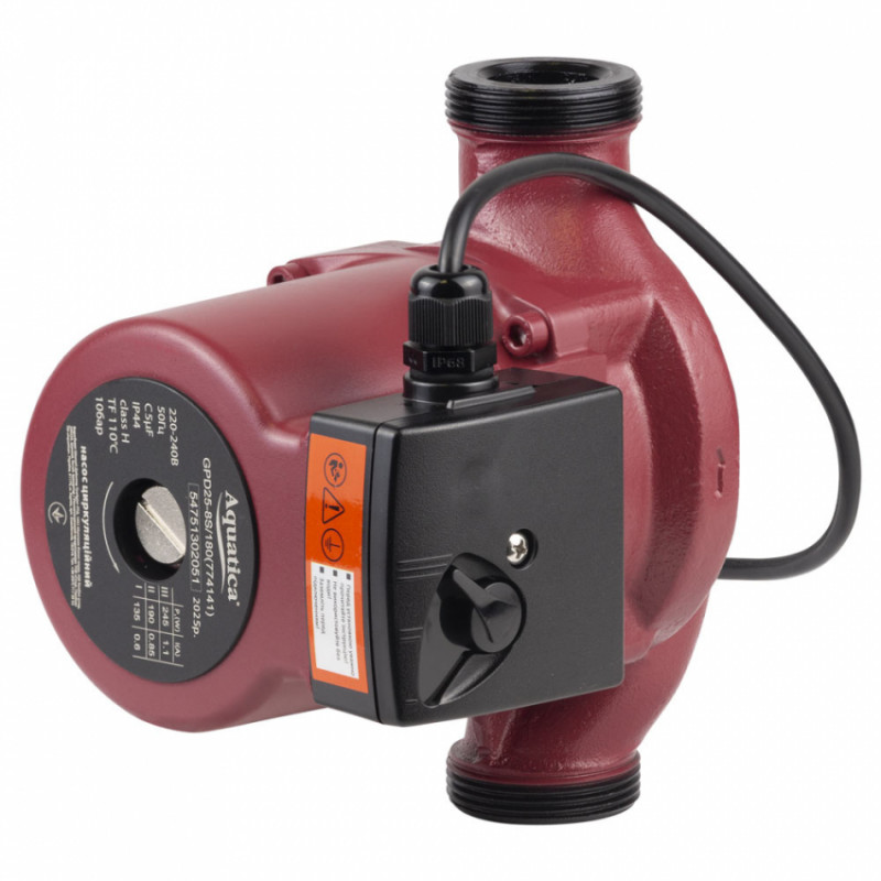 Насос циркуляційний 245W Hmax 8m Qmax 200l / min Ø1½ "180mm nuts Ø1" AQUATICA (774141)-774141