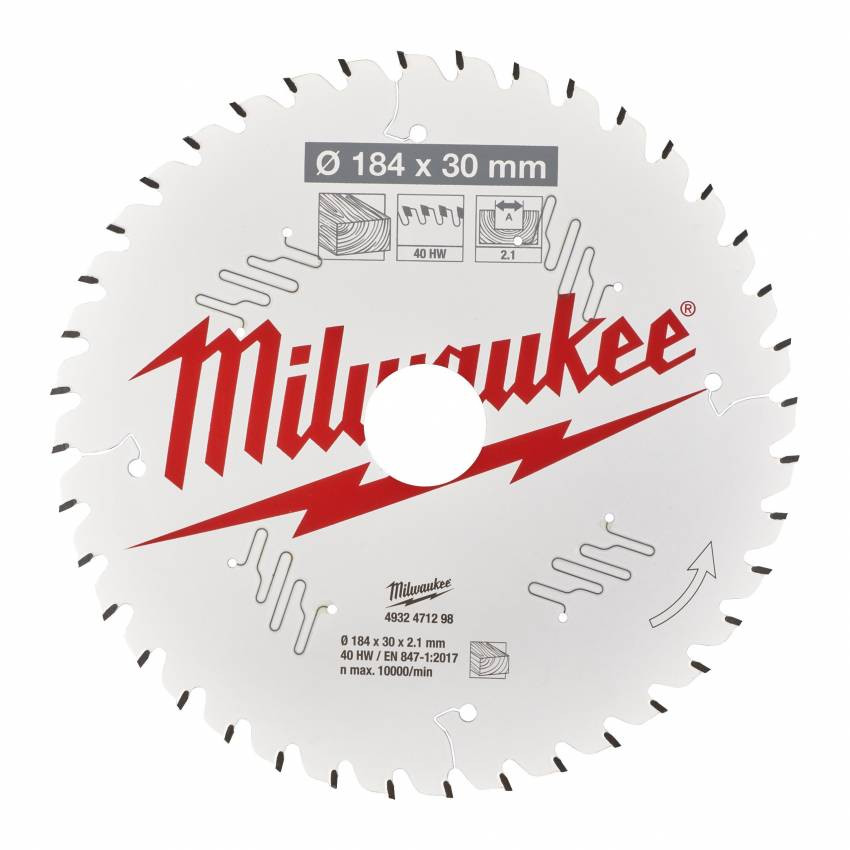 Диск пиляльний PFTE MILWAUKEE, Ø235х30х2,4мм, 36 зуб. 1-4932471306