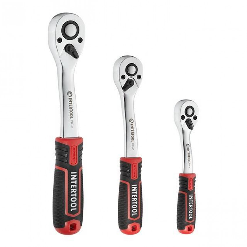 Набір інструментів 171 од., STORM, 1/2", 3/8", 1/4", Cr-V INTERTOOL ET-8171-ET-8171