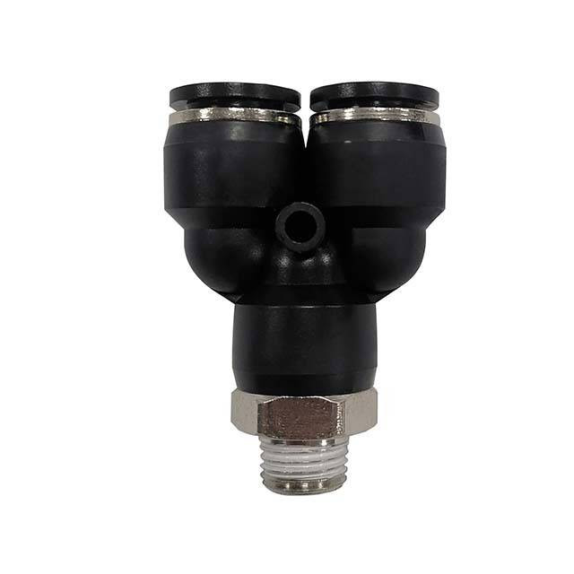 З'єднання цангове Y-образне для поліуретанових та ін. шлангів 10×10 мм, 1/4" зовнішня різьба INTERTOOL PT-2378-PT-2378