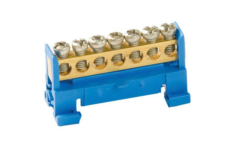 Шина нульова ГОСПОДАР 7 отворів DIN 94-0278-94-0278