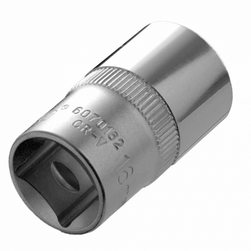 Насадка шестигранна коротка 1/2" 16мм CrV ULTRA (6070162)-6070162